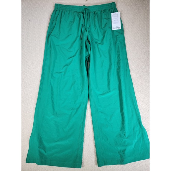 Lululemon Court Rival Wide-leg Track Pant Regular Women's Size 14 Green Athletic - Picture 1 of 8